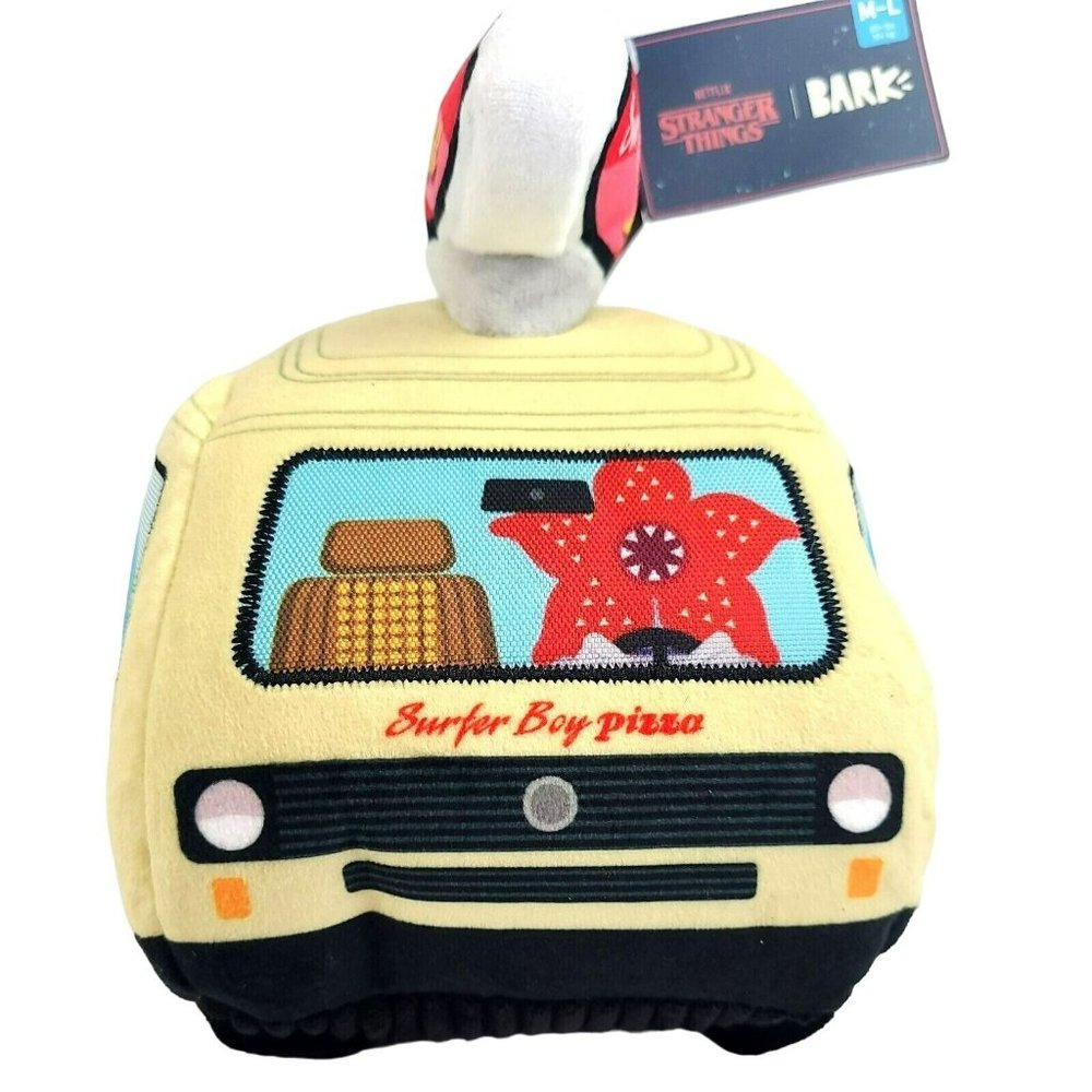 NWT Bark Box Stranger Things Dog Toy Surfer Boy Pizza Van Size M/L Surprise Toy - Picture 2 of 9